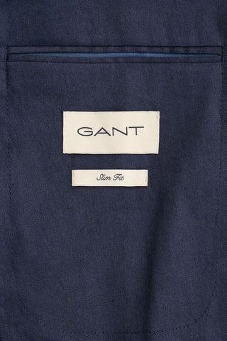 Chaqueta de traje slim fit de lino - Azul marino