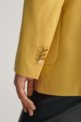 Blazer regular fit de lana - Amarillo