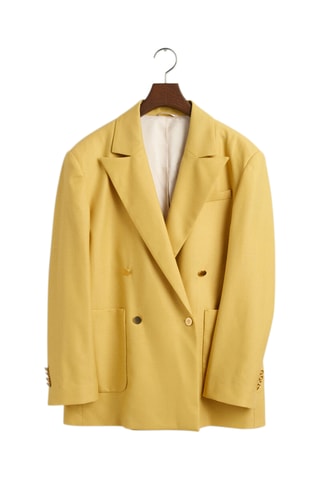 Blazer regular fit de lana - Amarillo