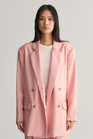 Blazer oversize de lana - Rosa