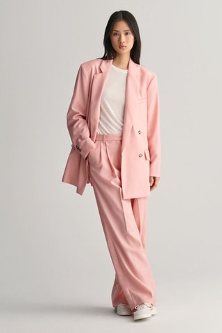 Blazer oversize de lana - Rosa