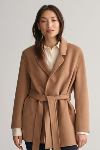 Blazer relaxed de lana - Beige oscuro