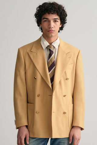 Blazer relaxed de lana - Beige