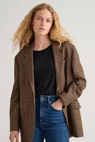 Blazer oversize de lana - Beige