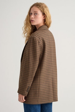 Blazer oversize de lana - Beige