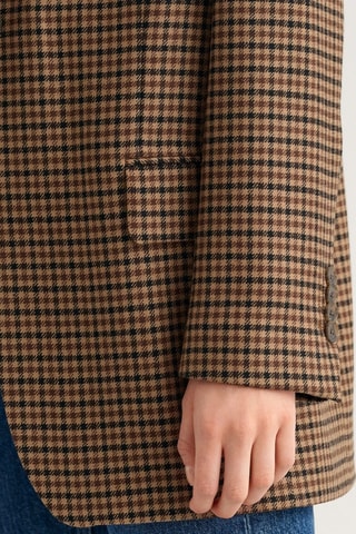 Blazer oversize de lana - Beige