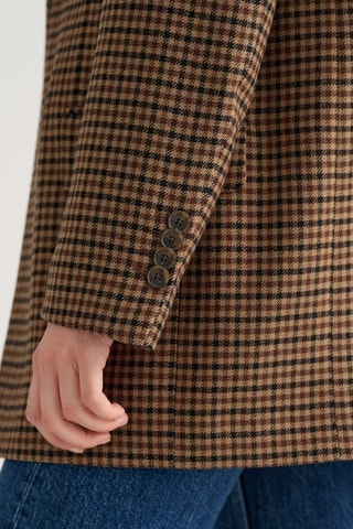 Blazer oversize de lana - Beige