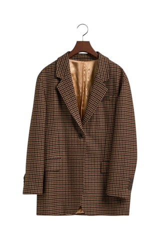 Blazer oversize de lana - Beige
