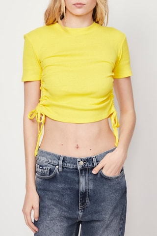 Crop top Shalya - Geel