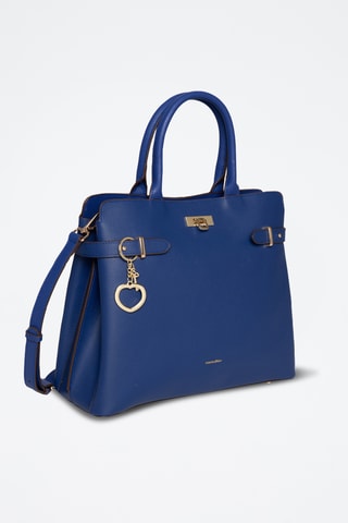 Sac à main en croûte de cuir Vanda - Bleu