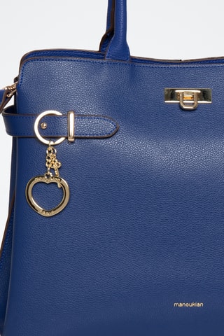 Sac à main en croûte de cuir Vanda - Bleu