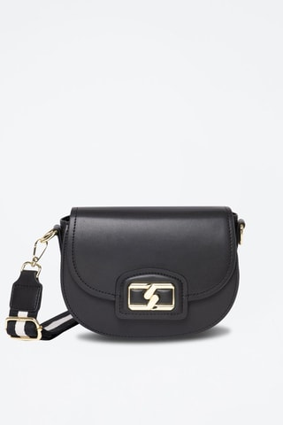 Sac bandoulière en cuir Rosaly - Noir - Noir