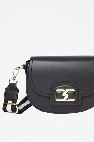 Sac bandoulière en cuir Rosaly - Noir - Noir