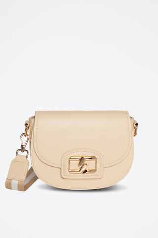 Sac bandoulière en cuir Rosaly - Noir - Jaune