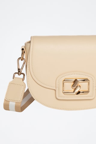 Sac bandoulière en cuir Rosaly - Noir - Jaune