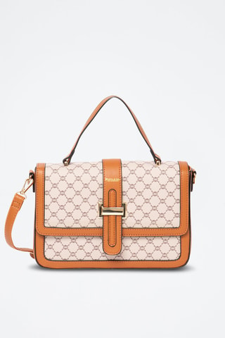 Sac bandoulière Paola H - Noir et taupe - Marron