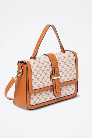 Sac bandoulière Paola H - Noir et taupe - Marron