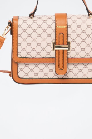 Sac bandoulière Paola H - Noir et taupe - Marron