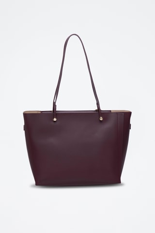 Cabas en cuir Jasmine - Bordeaux