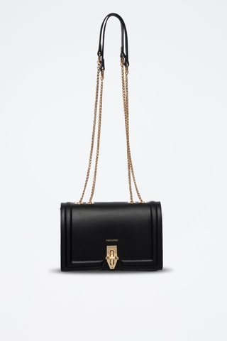 Sac porté épaule en cuir Ross - Noir