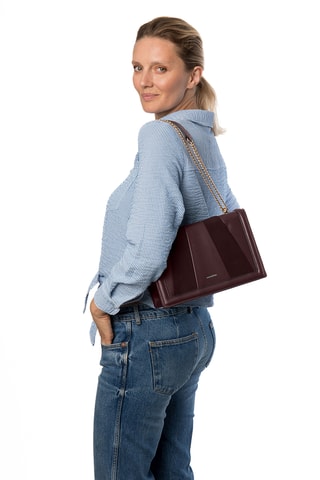 Sac bandoulière en cuir Vered - Bordeaux