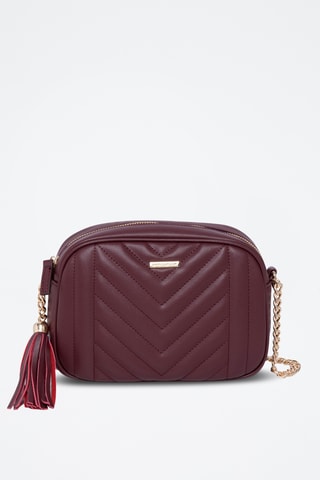 Sac bandoulière en croûte de cuir Arion - Bordeaux