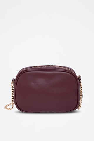 Sac bandoulière en croûte de cuir Arion - Bordeaux