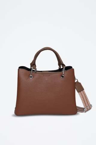 Sac bandoulière en cuir Candice - Marron