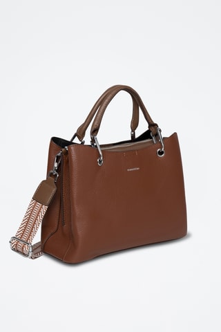 Sac bandoulière en cuir Candice - Marron