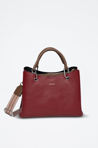 Sac bandoulière en cuir Candice - Bordeaux
