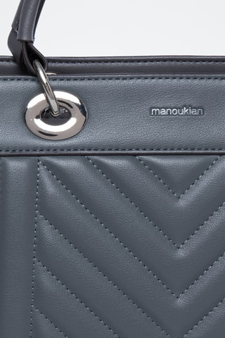 Sac à main en cuir Paoline - Gris foncé