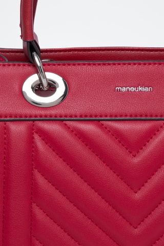 Sac à main en cuir Paoline - Rouge