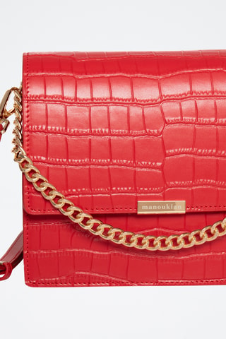 Sac bandoulière en cuir Lisa - Rouge