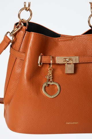 Sac à main en cuir Vahina - Camel
