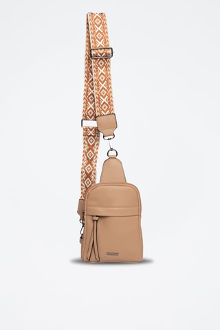 Sac bandoulière Cleo - Noir - Beige
