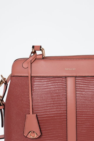 Sac à main en croûte de cuir Mulan - Rose