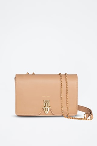 Sac porté épaule en cuir Ross - Beige