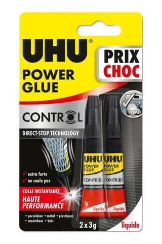 2 tubos de pegamento líquido Power Glue - 2 x 3 g