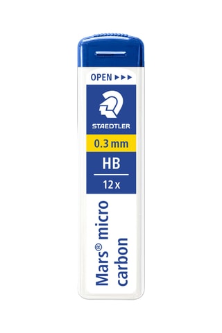 Estuche de 12 minas de grafito Mars® micro carbon 250 - 0,3 mm - HB