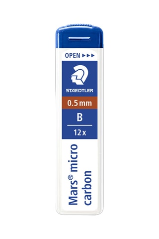 Estuche de 12 minas de grafito Mars® micro carbon 250 - 0,5 mm - HB