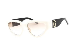 Lunettes de soleil femme - Catégorie 3 - Marc Jacobs - Beige, blanc et noir
