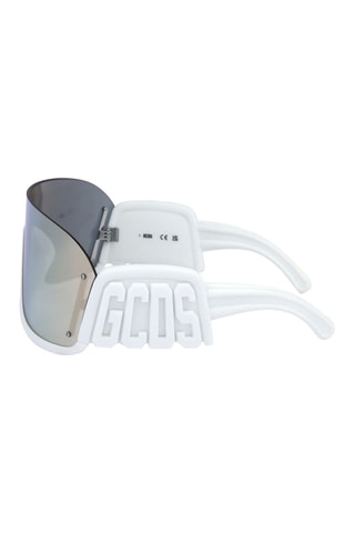 Lunettes de soleil mixte - Verres effet miroir - Catégorie 2 - GCDS - Blanc