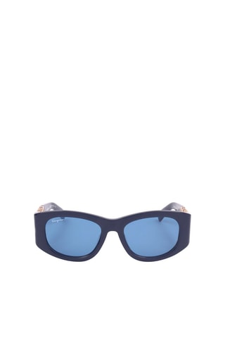 Óculos de sol mulher - Categoria 3 - Ferragamo - Azul, dourado e rosa