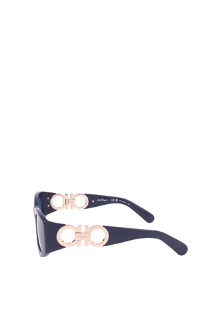 Óculos de sol mulher - Categoria 3 - Ferragamo - Azul, dourado e rosa