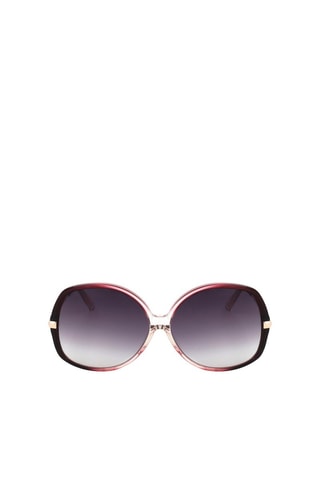 Lunettes de soleil femme - Catégorie 2 - Matthew Williamson by Linda Farrow - Doré et rouge