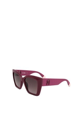 Lunettes de soleil femme - Catégorie 2 - Furla - Marron et rouge