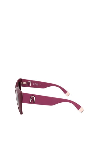 Lunettes de soleil femme - Catégorie 2 - Furla - Marron et rouge