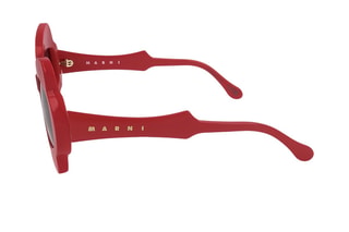 Óculos de sol unissexo - Categoria 3 - Marni - Dourado, cinzento e vermelho