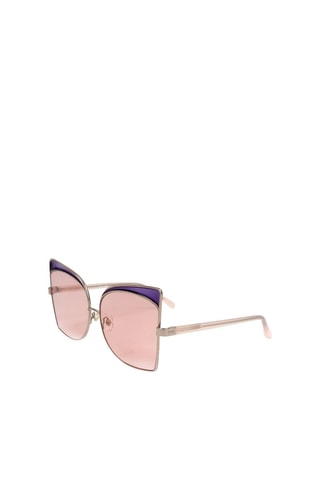 Lunettes de soleil femme - Catégorie 1 - No 21 by Linda Farrow - Doré, rose et violet