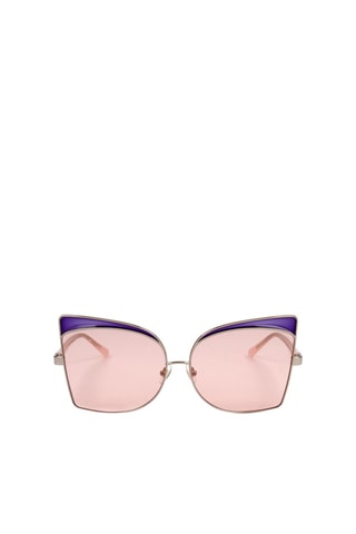 Lunettes de soleil femme - Catégorie 1 - No 21 by Linda Farrow - Doré, rose et violet